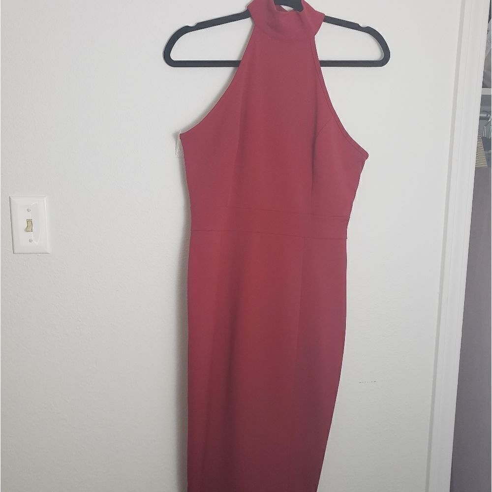 Bodycon red dress with open back - Picture 5 of 5